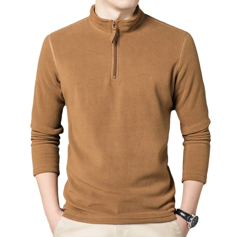Rocker fleece zipper stand-up collar reversible fleece jacket warm sweatshirt classics