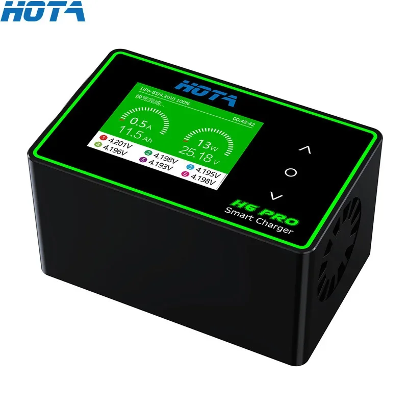 

Интеллектуальное сбалансированное зарядное устройство Hota H6 Pro Ac200w/dc700w для авиационных моделей литиевых батарей высокой мощности