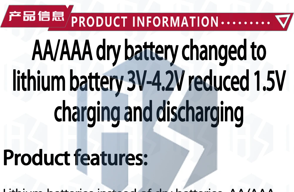 AA/AAA Trockenbatterie umgebaut in Lithiumbatterie 3,7V-4,2V, reduziert um 1,5V, zum Laden/Entladen, für Spielzeug, Fernbedienung, Maus, Modifikation – Detail 2