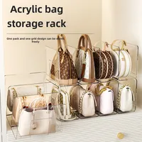 Thickened bag storage wardrobe partition rack for storing bags, acrylic wardrobe organizer, handbag storage rack 1