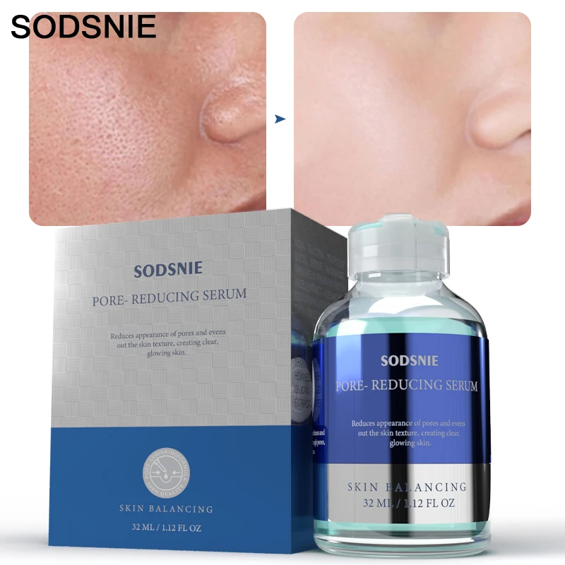 Pore Shrink Face Serum Moisturizing Repairing Smoothing Pores Tightening Whitening Anti-Aging Niacinamide Beauty Skin Care 32ML