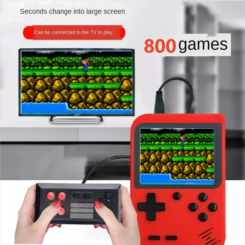 

New 800 in 1 Portable Retro Game Console Handheld Game Players Boy 8 Bit Gameboy 3.0 Inch LCD Screen Support 2 Players AV Output