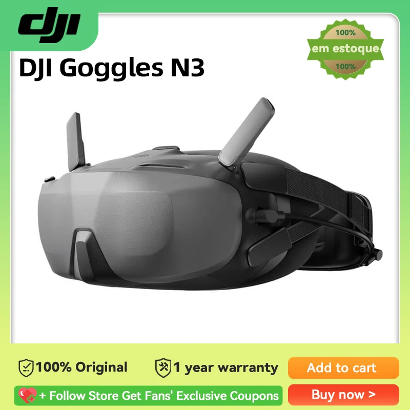 DJI Goggles N3 AR Cursor 2.7-Hour Operating Time O4 FHD Video Transmission 1080p Ultra-Wide Screen For DJI Avata 2/DJI Neo drone goggles accessories,goggles screen receiver