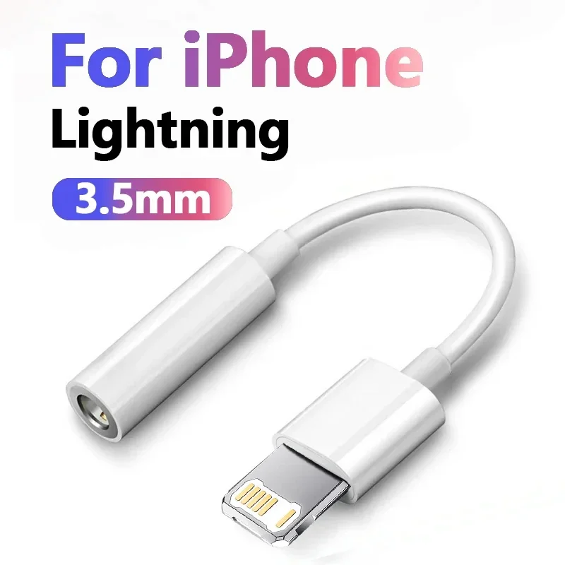 

Original Headphone Adaptador For Apple iPhone 14 13 12 11 Pro Aux Audio Splitter Lighting To 3.5mm Adapter Earphone Jack Cable