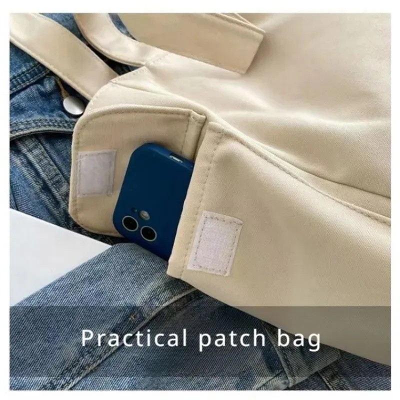 Große Kapazität Leinwand Tasche Weibliche Einfache Koreanische Version von Freizeit Pendeln Zur Arbeit Studenten Klasse Schulter Umhängetasche – Detail 9