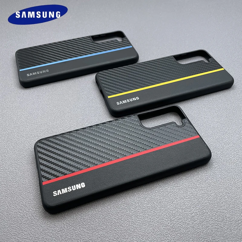 Carbon Fiber Case For Samsung Galaxy S21 Ultra Plus Genuine Leather Ultrathin Soft PC All-Inclusive Back Cover S 21 + S21Ultra motorola edge plus case