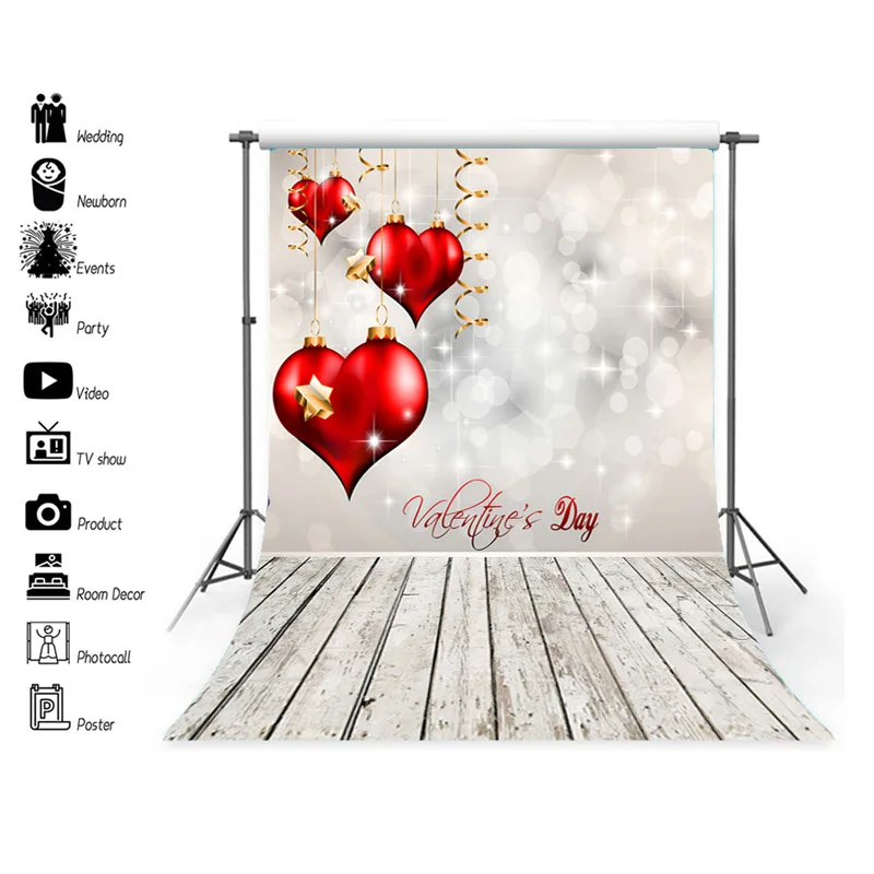 

SHENGYONGBAO Art Fabric Christmas day Photography Backdrops Props Flower Landscape Wooden Floor Photo Studio Background DT-85