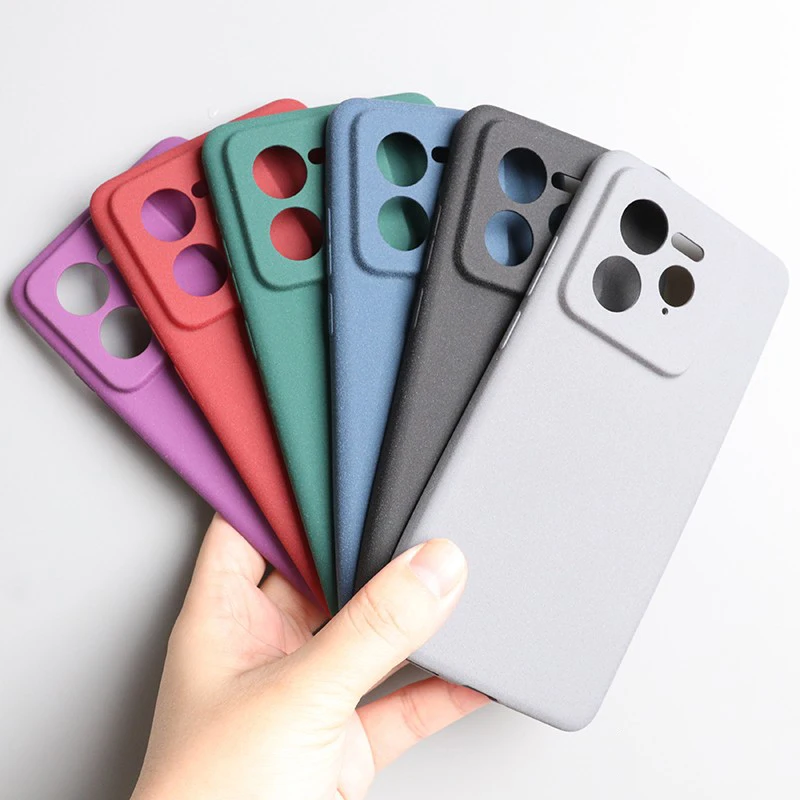Sand Matte Soft Silicone Anti-Slip Protective Phone Case with Camera Guard