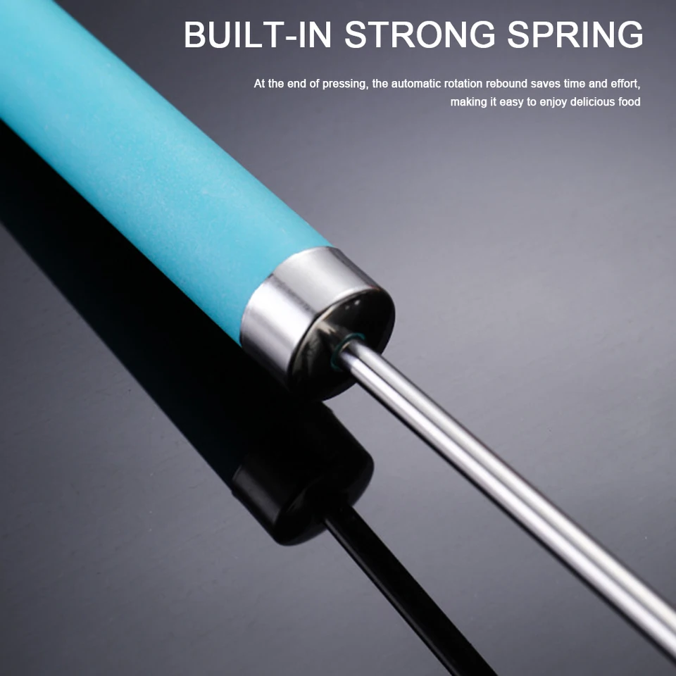 Shovel Batteur à Oeufs Rotatif Manuel Avec Poignée Batteur à Main En Acier Inoxydable Fouet Cuisine Outil De Cuisine Pour Oeufs épaisses Sauces Et Pâtes