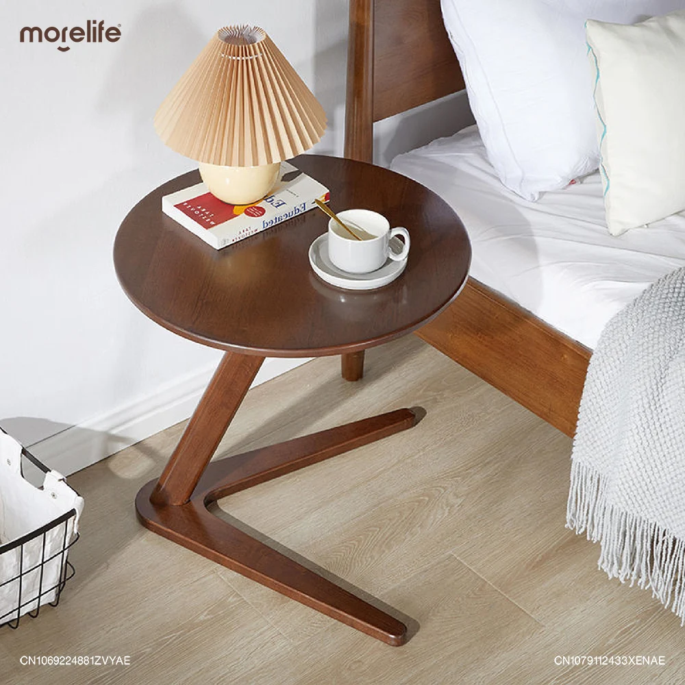 

Nordic Solid Wood Round Bedroom Simple Nightstands Minimalist Sofa Side Small Desk Coffee Tables Mesa De Centro Home Furniture
