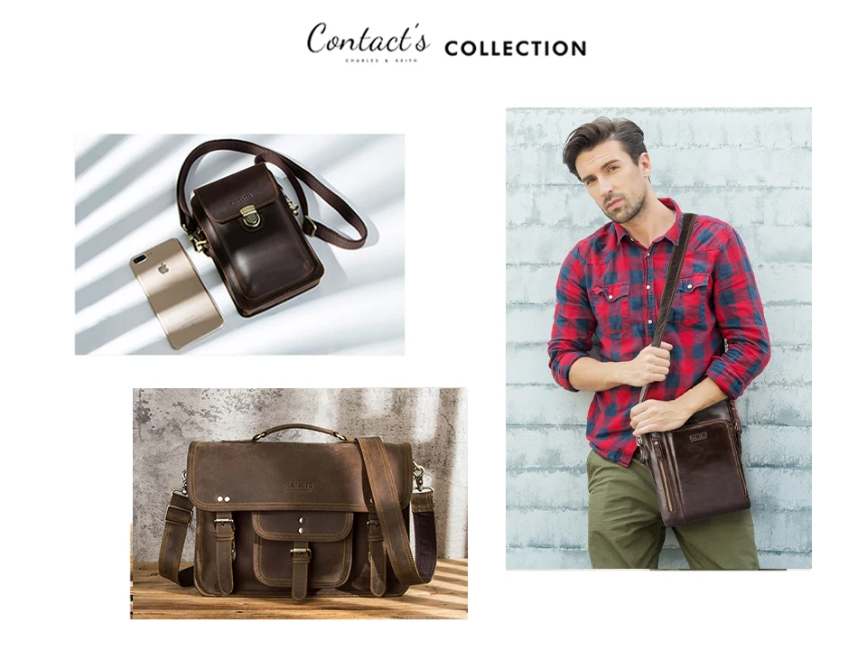 CONTACT'S männer Tasche Designer Echtes Leder Männer Kleine Schulter Tasche Vintage Umhängetasche Messenger Männlichen Geldbörse Telefon Taschen Handtasche – Detail 24