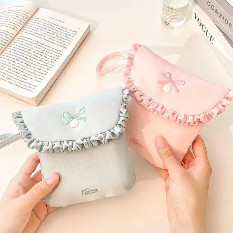 Portable Mini Sanitary Napkin Storage Bag Discreet Menstruation Towel Pouch Student Travel Monthly Period Essentials Organizer