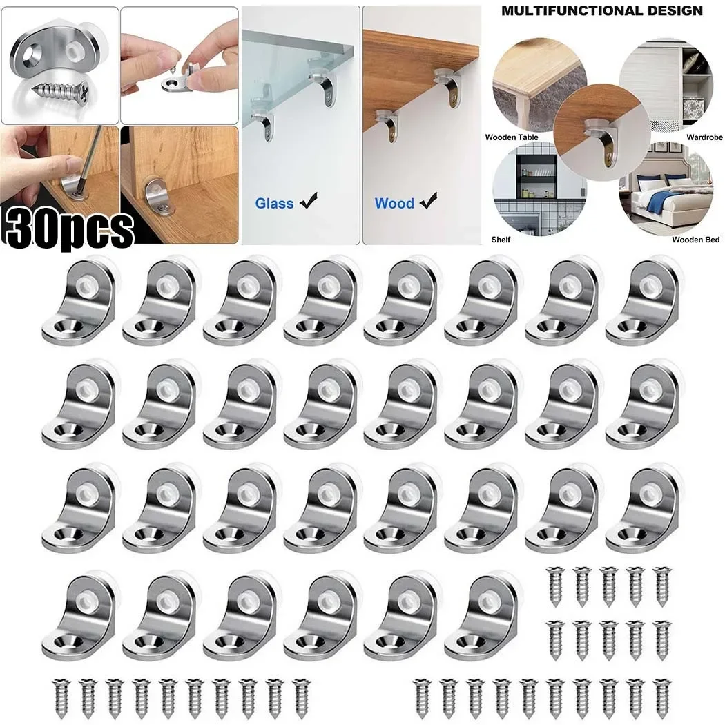 Description Picture 4 of item30PCS Shelf Support Stud Cabinet Unit Cupboard Pegs Pin Hanger  Zinc Alloy Bracket Suction Cup For Glass Shelves