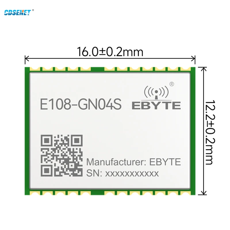BDS/GPS/GLONASS/GALILEO GNSS Multi Mode Satellite Positioning Module CDSENT E108-GN04S Small Size GPS Module UART Stamp Holes