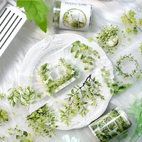 2m/Roll Spring Garden Country Style Trees and Grass PET Tape For DIY Sticker Scrapbooking Journal Collage Material 1