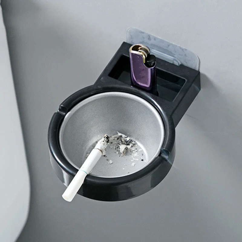 Stylish Wall-Mounted Stainless Steel Ashtray For Home Or Office Use silicone ashtray air purifier ashtray wood ashtray cigarettes ashtray portable ashtray stainless steel ashtray metal ashtray ceramic ashtray