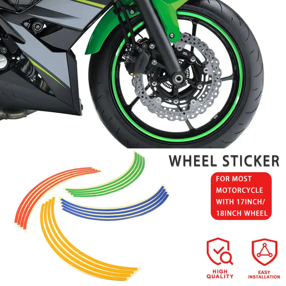 

Motorcycle Bike Accessories Wheel Sticker Tape 17 18inch for KAWASAKI VERSYS 650cc GPZ500S/EX500R NINJA NINJA 650R/ER6F/ER6N