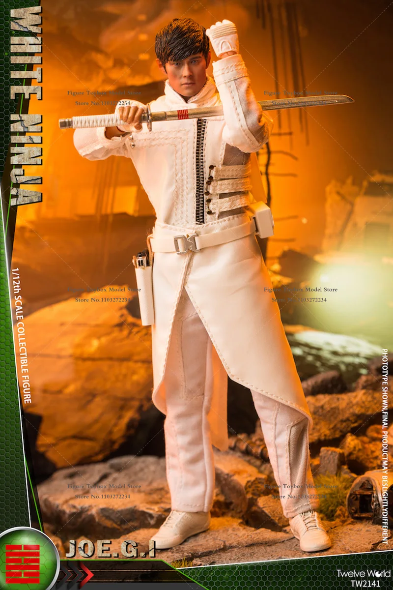 Limited TWTOYS TW2141 1/12 White Ninja Collectible Man