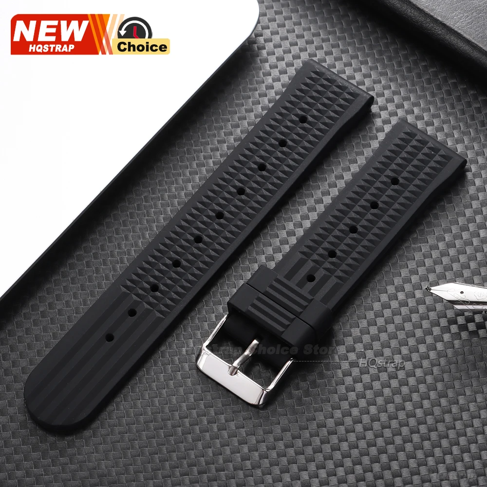 Universal Waterproof Waffle-Style Rubber Watch Strap – Comfortable Sports Band for All Genders