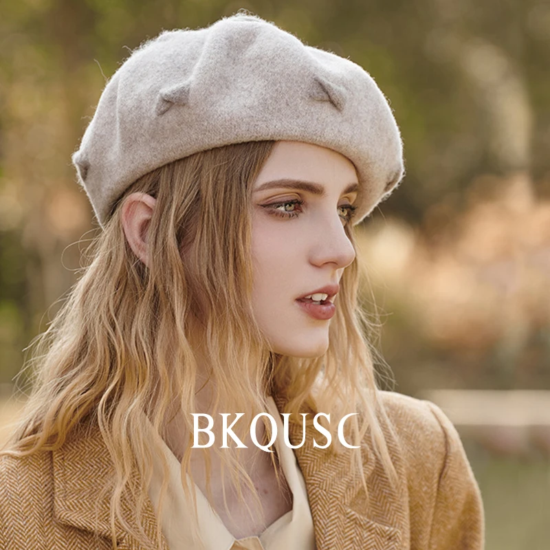 Beret Woman Cashmere Wool Winter Beret Hat Women Cashmere Berets Cap Wool Beret Aliexpress