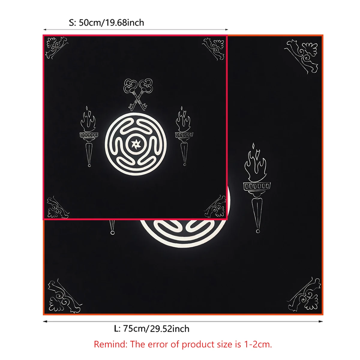 Hecate Goddess Tarot Tablecloth Tarot Spread Witch Altar Cloth For Tarot Readings Divination Pendulum Ritual Mat Board Game Pad 4