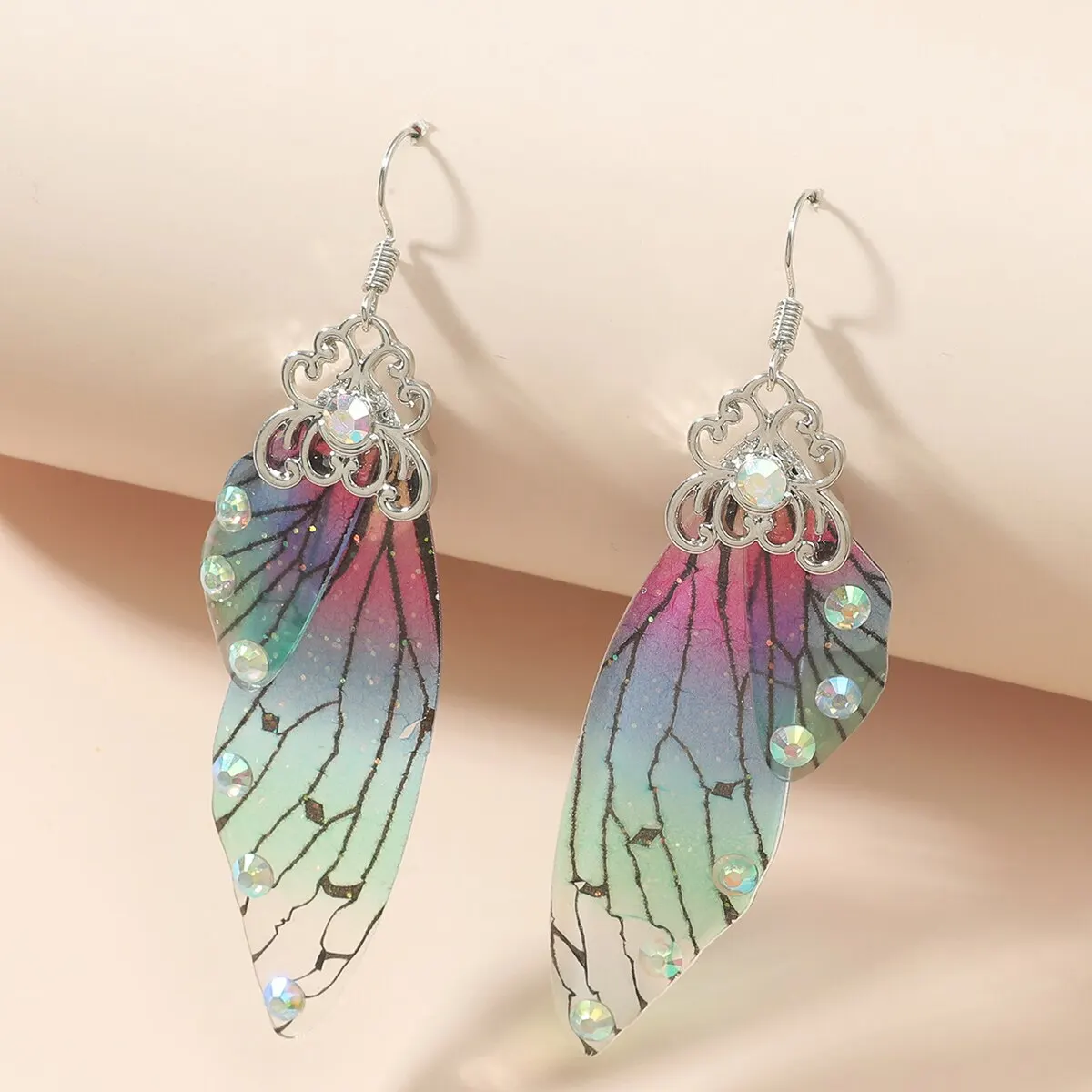 S7ab794acbef346b79f619649d8fcf422X Trendy Colorful Resin Feather Dangle Earrings for Women Fashion Jewelry Micro Zirconia Cute Simple Earrings Party Gift Mallzona