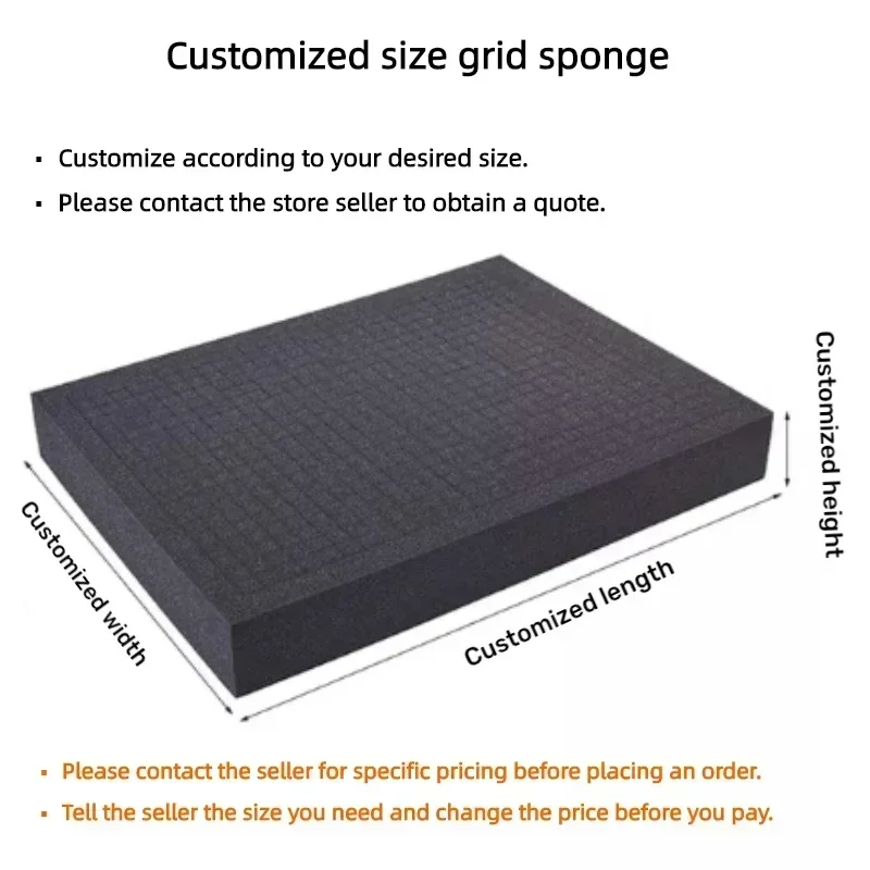 10cm Thickness Pick Apart Foam Pre-Cut Foam Insert For Hard Flight Case Precorted High Density Pick Pluck Shadow Foams 41x29cm