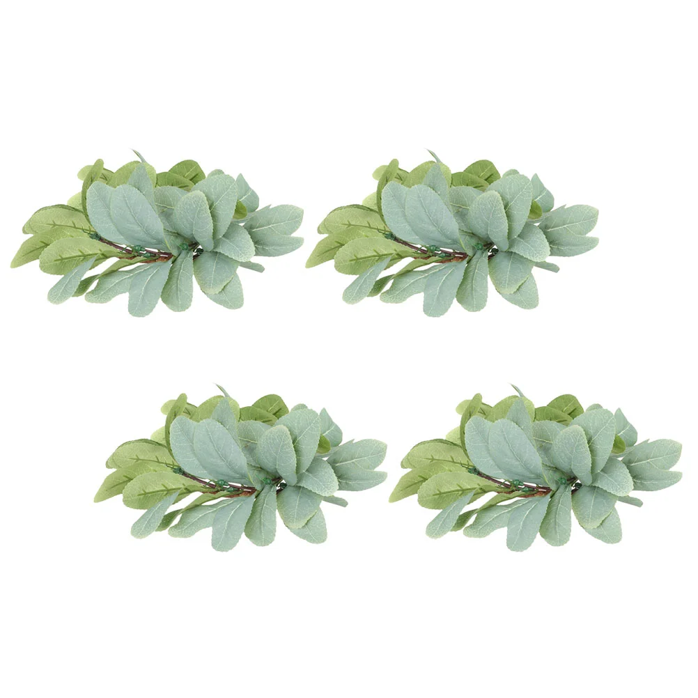 

Ring Artificial Plant Wreath Fake Leaf Christmas Wreaths Rings for Pillars