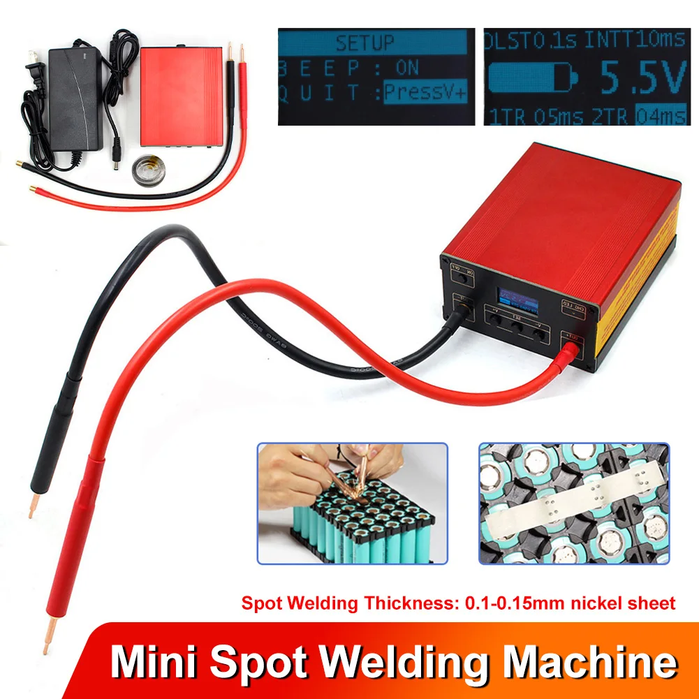 Portable Spot Welding Pen Single Double Pulse 8AWG Spot Welding 0.15mm Nickel Sheet With MOS Transistor Hardware Tools