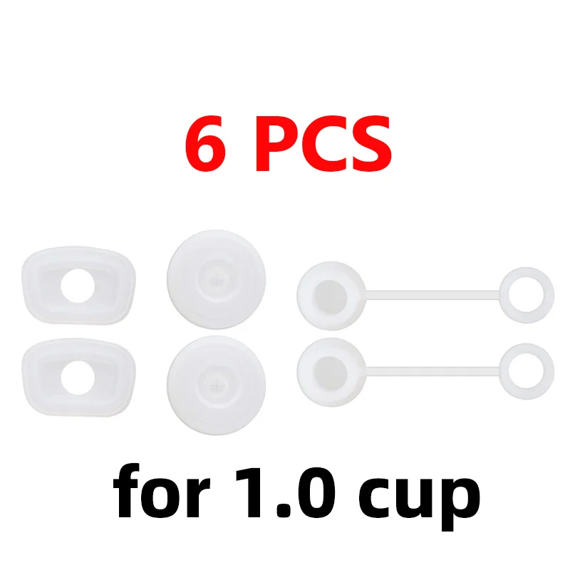 6Pcs Silicone Spill Proof Stopper Set for Stanley Cup 1.0 40oz/30oz Tumbler  Leakproof Water Bottle Lid Seal Accessories with Round Top Water Stopper