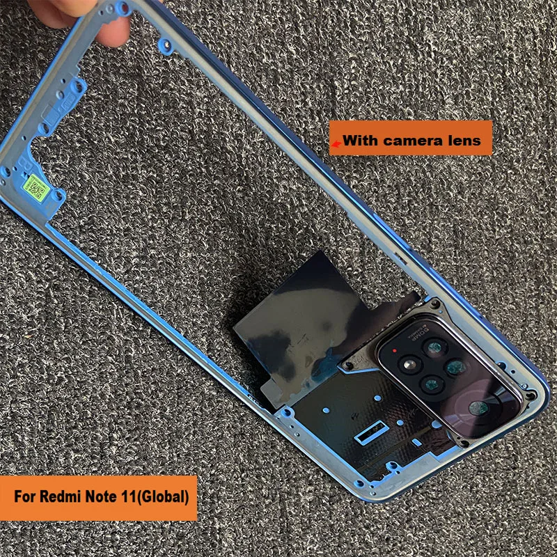 NEW For Xiaomi Redmi Note 11 Global / Note 11S Middle Frame Front Bezel Plate Housing Case Back Mid Plate Replacement
