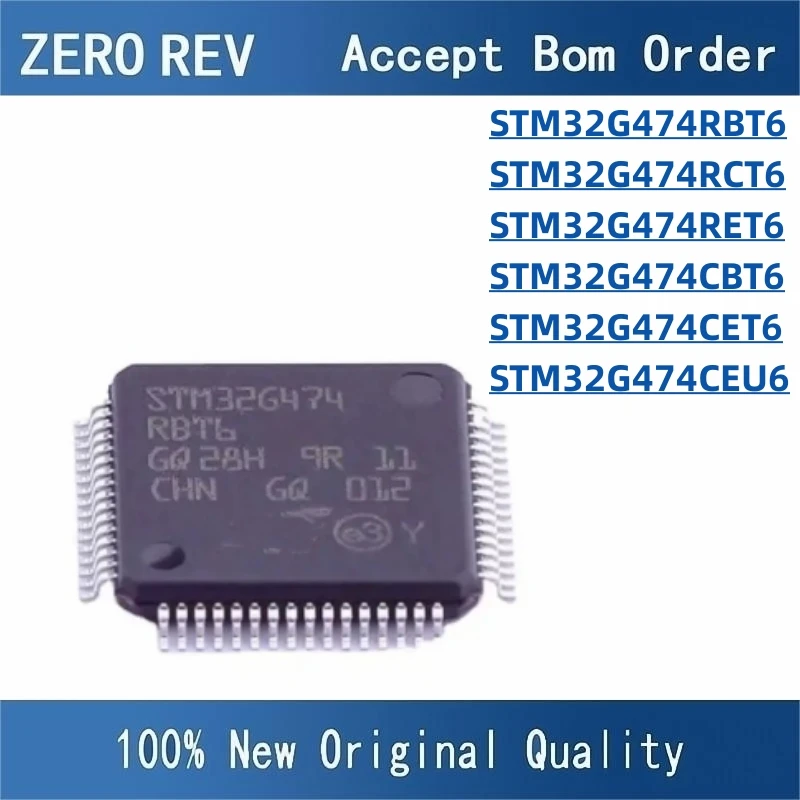 

100% New STM32G474RBT6 STM32G474RCT6 STM32G474RET6 LQFP64 STM32G474CBT6 STM32G474CET6 LQFP48 STM32G474CEU6 UFQFPN48 chips ic