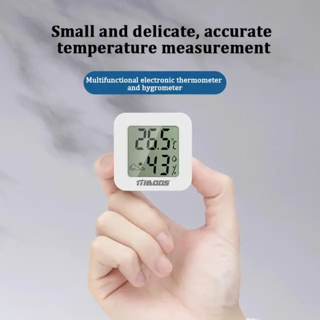 Beltéri Mini Hőmérő Higrométer Nappali Lcd Digitális Hőmérséklet Páratartalom Mérő Érzékelő Időjárási Állomásmérő Szerszám - Image 2