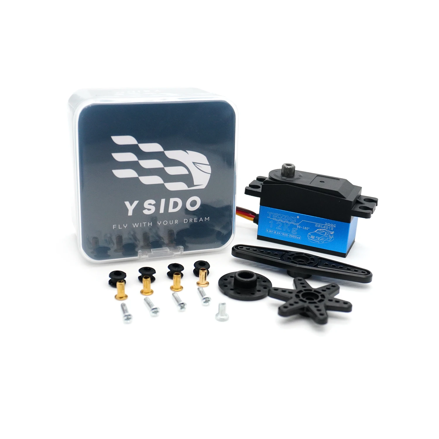 Servomoteur RC 12KG/20KG Corps Court 25T pour Voiture 1/10 Bateau Robot