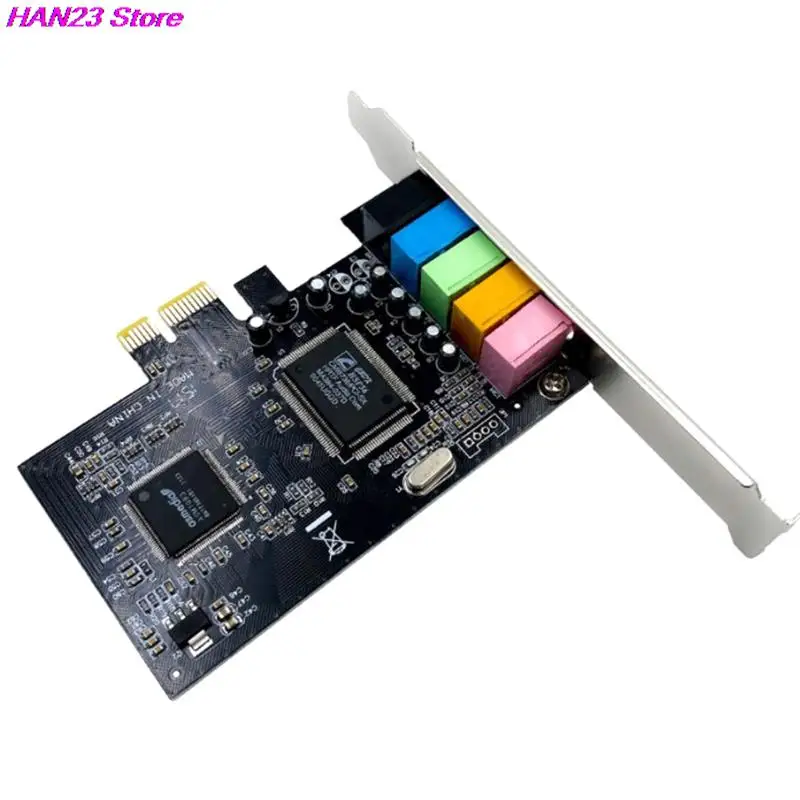 

PCI-E 5.1 Sound Card Computer PCIE 5.1 Channel 3D Audio 6 Channels 3D Games Music Digital Sound Card PCI Express 5.1 CH 24Bit