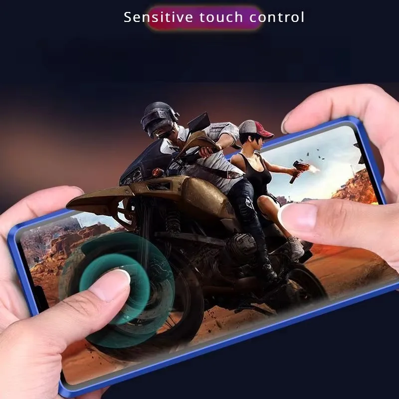 360° Full Protection Magnetic Case with Double-Sided Tempered Glass Cover