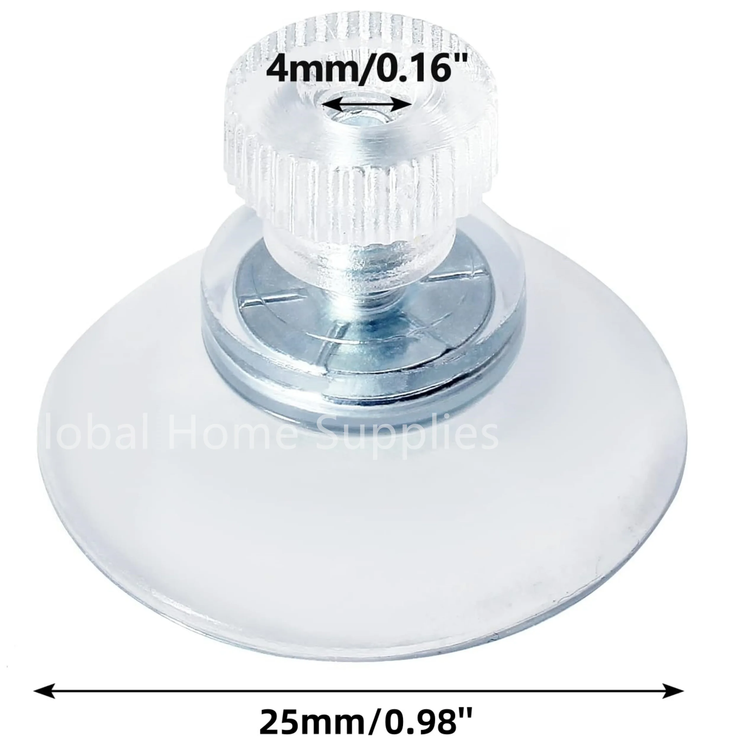 Clear Mushroom Head Suction Cups with Strong Vacuum Grip - Multi-Pack