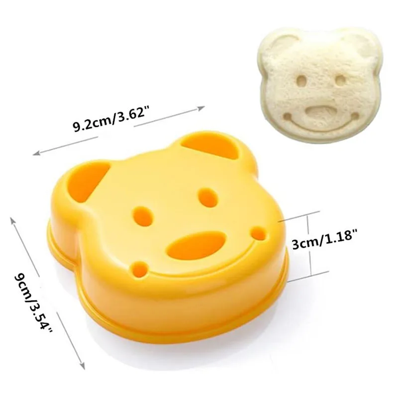 Description Picture 3 of itemSandwich Cutter and Sealer Bear Shape Sandwich Mold Cutter Cartoon Bread Sandwich Shaper DIY Biscuit Cookie Cake Mould