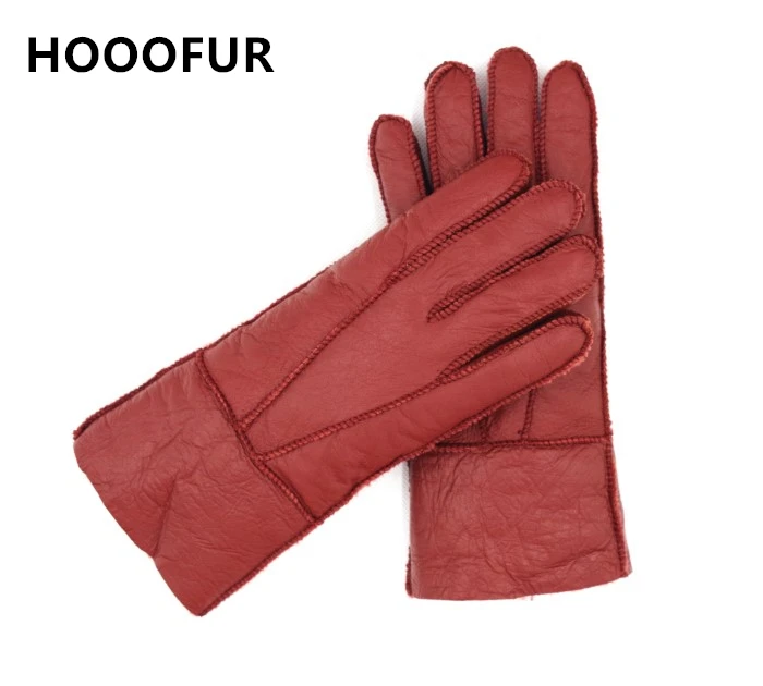 

Новые женские перчатки HOOOFUR с разноцветными вертикальными тремя полосками