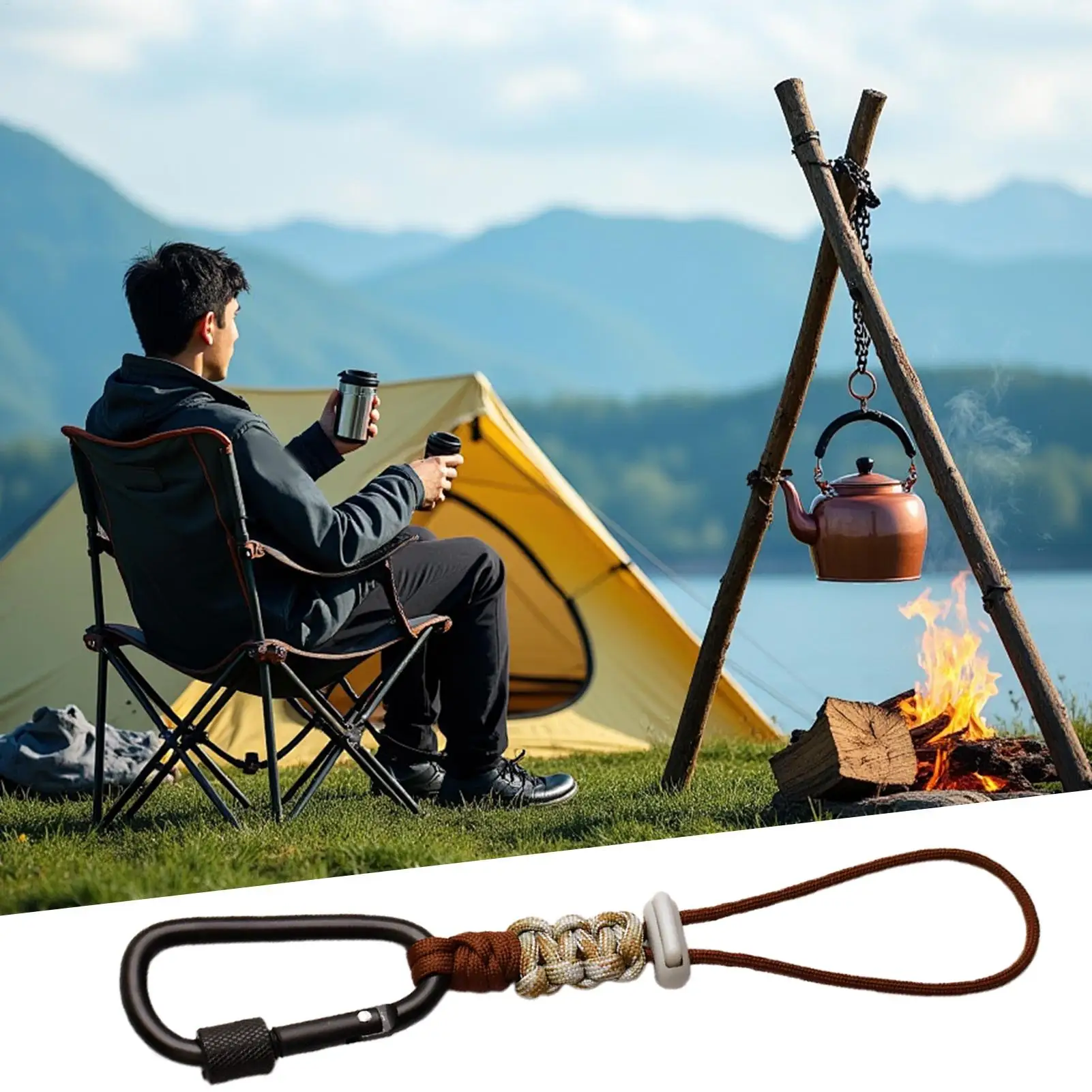 Carabiner Keychain Backpack Keychain Carabiner Hooks Heavy Duty Stroller Hook Key Holder Backpack Lanyard anti-lost buckle hook