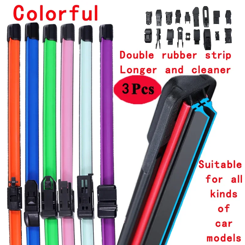 

For Toyota FJ Cruiser 2006~2018 GSJ10 Colorful Car Wiper Blade Windscreen Windshield Wipers Car Accessories 2007 2010 2016 2017