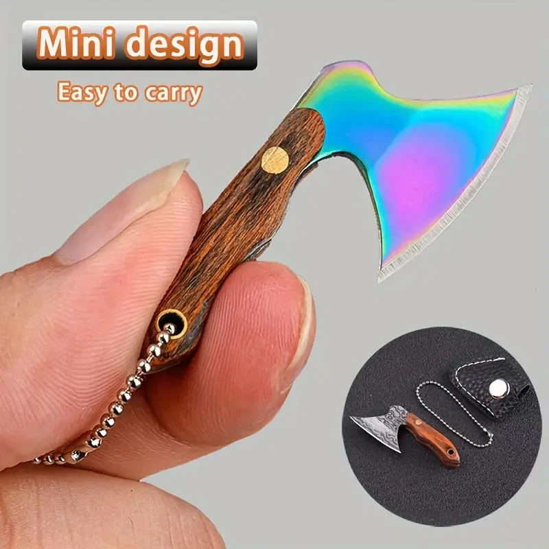 Mini Ax Knife Keychain Parcel Opening Tools, Sharp Mini Pocket Knife, The Best Gift for Family and Friends Camping Outdoor Tool 2