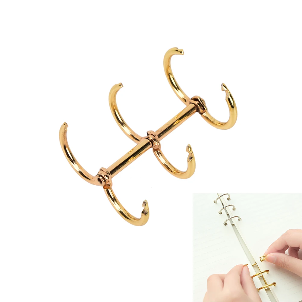 1 PC Ring Binder Clips Detachable Buckle Loose-leaf Binder 3 Rings For A5/A6/A7 Metal Binding Clips Office School Supplies