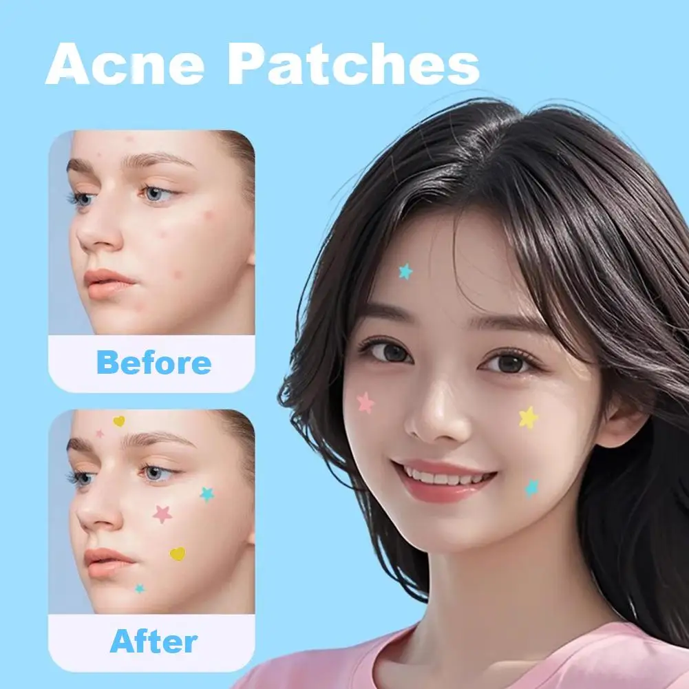 420/840/1260pcs Hydrocolloid Acne Patch Colorful Star heart-shape Acne Removal Sticker Invisible Pimple Cover Pimple Patch