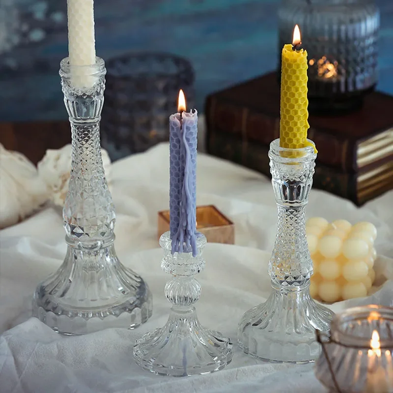 

Candlestick Wedding Candle Holders Scented Warmer Aesthetic Candle Holders Crystal Lights Decoracion Hogar Home Decoration Fg11