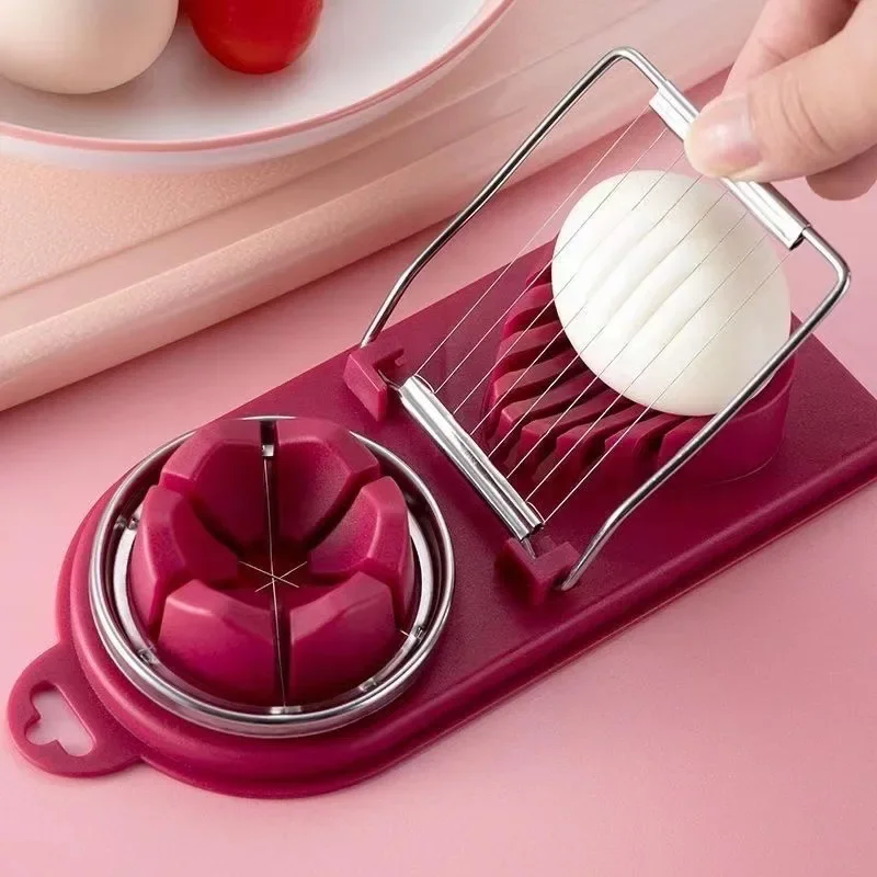 Egg Slicer  Aluminum Hinged Egg Slicer with Stainless Steel Wires