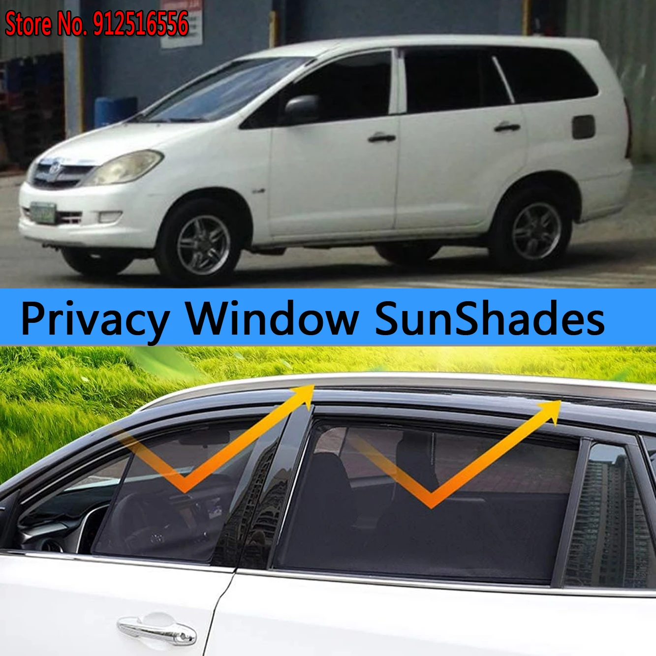 

Side Sun Shade Shading Protection Window SunShades Sunshield Accseeories For Toyota Kijang Innova 40 AN40 2004 ~ 2014 2006 2008