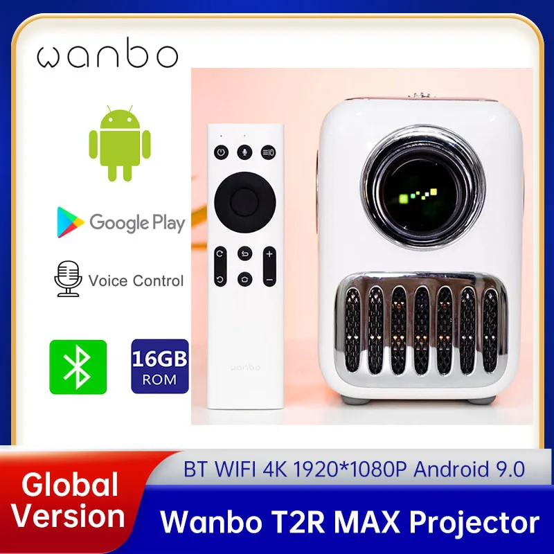 Proyector portátil wanbo t4/ 450 lúmenes/ full hd/ hdmi/ - Depau