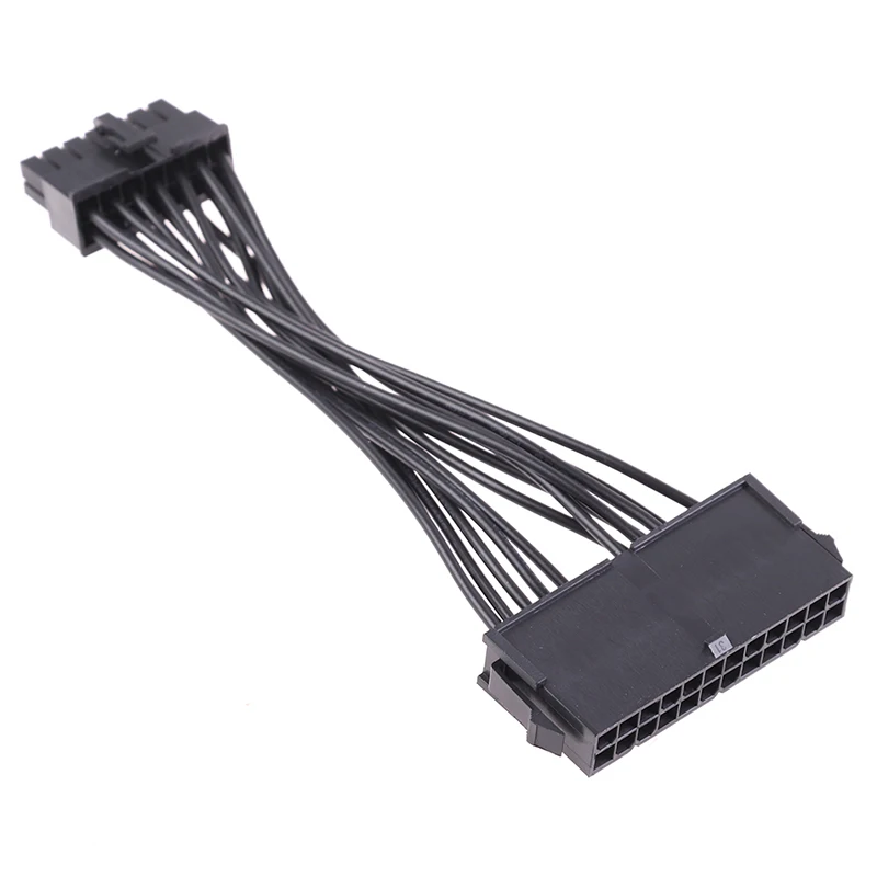 

1Pc 30cm Brass Tinned Black Plastic Shell 24-pin To 14-pin Power Supply ATX Cable Professional Motherboard Connector Cable