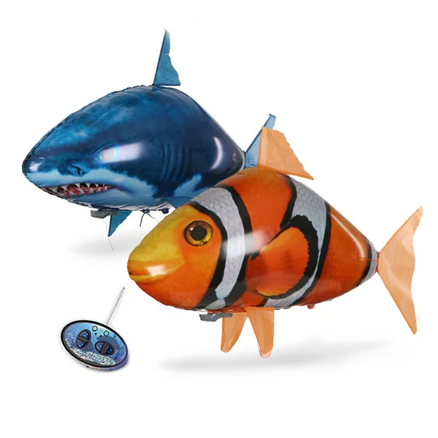 Creative RC Toy Remote Control Flying Fish Shark Clown Fish Electric Air Inflatable Flying Fish Party Decor Supplies 1